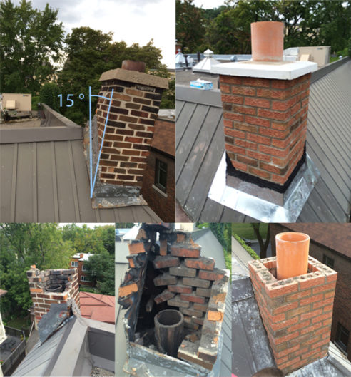 Reconstruction of a falling chimney