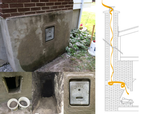 Installation d’une trappe de ramonage isolée